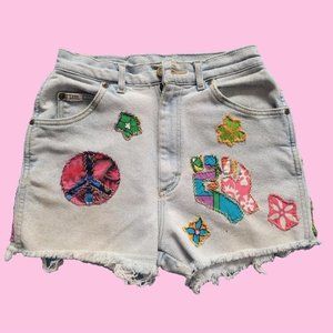 vintage 90s upcycled denim shorts